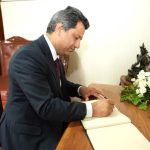 Pakistan Ambassador to Nepal Signs Condolence Book over Bhotekoshi Flood Tragedy