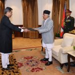 पाकिस्तान लगायत विभिन्न पाँचवटा देशका राजदूतद्वारा राष्ट्रपतिसमक्ष ओहोदाको प्रमाणपत्र प्रस्तुत   